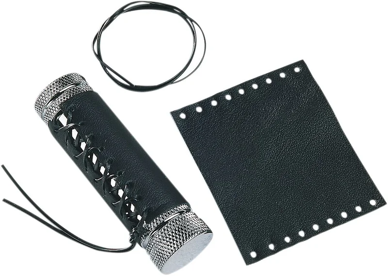 Drag Specialties GRIP COVERS LEATHER TWIST