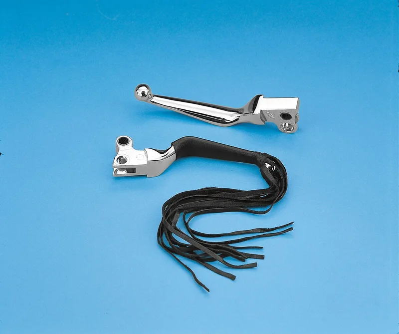 Drag Specialties LEVER COVERS FRINGED LEATHER 1