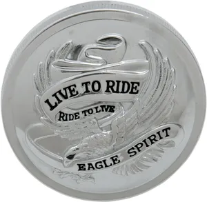 Drag Specialties "Live to Ride" Gas Cap<br><ul><li>Complete thread-in gas caps feature the Live To Ride insignia</li><li>3" diameter</li></ul>