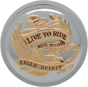 Drag Specialties "Live to Ride" Gas Cap<br><ul><li>Complete thread-in gas caps feature the Live To Ride insignia</li><li>3" diameter</li></ul>
