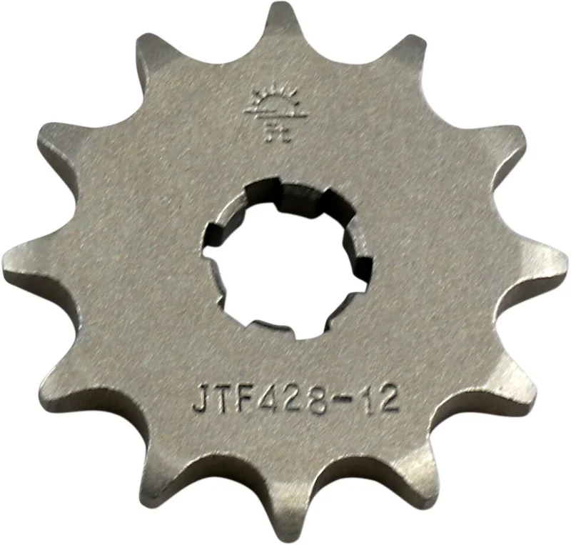 JT SPROCKETS JTF428.12 FRONT REPLACEMENT SPROCKET 12 TEETH 428 PITCH NATURAL STEEL