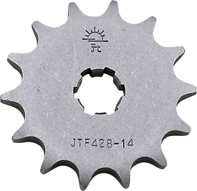 JT SPROCKETS JTF428.14 FRONT REPLACEMENT SPROCKET 14 TEETH 428 PITCH NATURAL STEEL