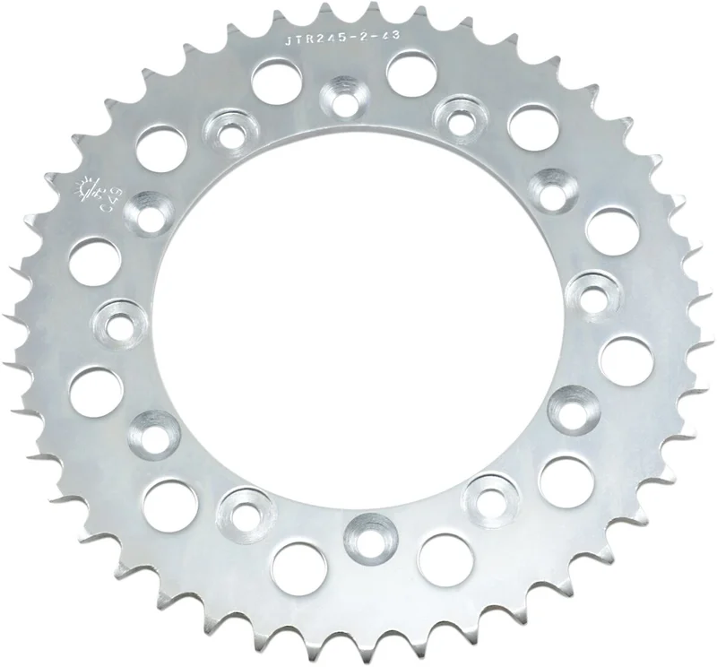 JT SPROCKETS JTR245/2.43 REAR REPLACEMENT SPROCKET 43 TEETH 520 PITCH NATURAL C49 HIGH CARBON STEEL