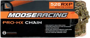 MOOSE OFFROAD HARD-PARTS CHAIN 520-RXP / 116 LINKS / PRO-MX / GOLD