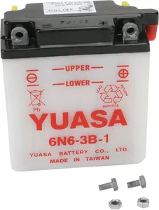 YUASA BATTERY CONVENTIONAL 6V 99 MM X 57 MM X 111 MM LEAD ACID REPLACEMENT CLEAR