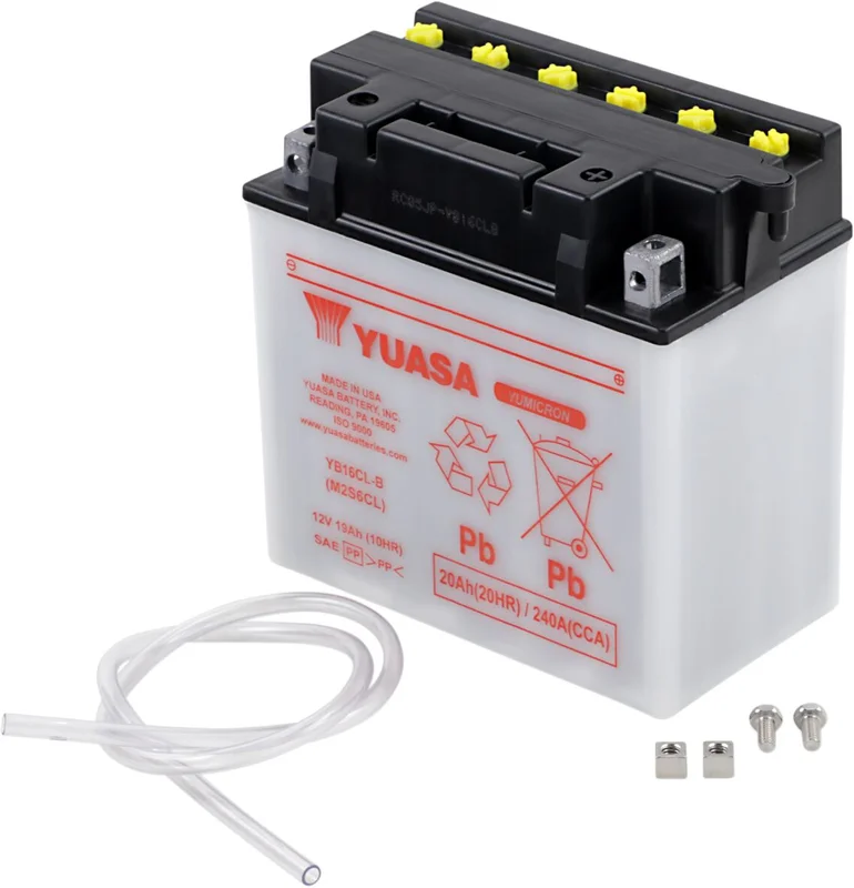 YUASA BATTERY YUMICRON 12V 172,72 MM X 100 MM X 172,72 MM CONVENTIONAL LEAD ACID REPLACEMENT CLEAR