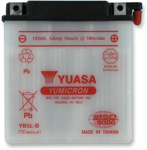 YUASA BATTERY YUMICRON 12V 120 MM X 58,42 MM X 129,54 MM CONVENTIONAL LEAD ACID REPLACEMENT CLEAR