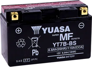 YUASA BATTERY YT 12V 150 MM X 63,5 MM X 91,44 MM LEAD ACID MAINTENANCE FREE REPLACEMENT BLACK