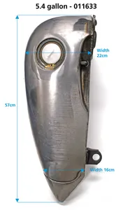 Zodiac (Genuine Zodiac Products) 4" STRETCHED STEEL FLAT-SIDE GAS TANK FOR SOFTAIL