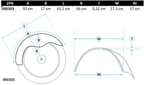 Zodiac (Genuine Zodiac Products) LONG SKIRTED "GROUND-POUNDER" FRONT FENDER
