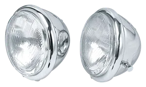 Zodiac (Genuine Zodiac Products) 5 1/2" CHROME BATES STYLE HEADLIGHTS