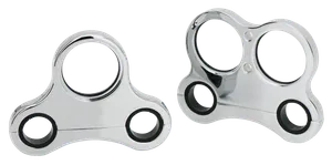 Zodiac (Genuine Zodiac Products) PRO-MAX CHROME BILLET GAUGE MOUNTS FOR T-BARS