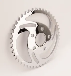 Zodiac (Genuine Zodiac Products) "SWIRLED" REAR SPROCKETS WITH CHROME FINISH