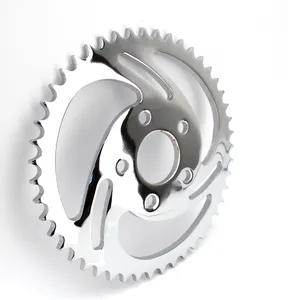 Zodiac (Genuine Zodiac Products) "SWIRLED" REAR SPROCKETS WITH CHROME FINISH