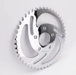 Zodiac (Genuine Zodiac Products) "SWIRLED" REAR SPROCKETS WITH CHROME FINISH