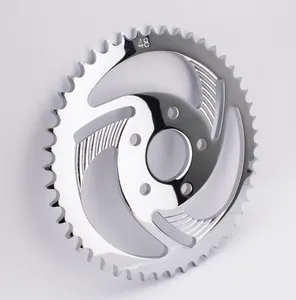 Zodiac (Genuine Zodiac Products) "SWIRLED" REAR SPROCKETS WITH CHROME FINISH