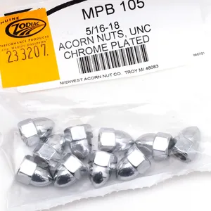 Midwest Acorn Nut Company CHROME ACORN STYLE NUT ASSORTMENT