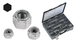 Midwest Acorn Nut Company CHROME NYLOC NUT ASSORTMENT
