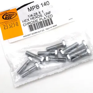 Midwest Acorn Nut Company CHROME PLATED HEX HEAD CAP SCREWS ASSORTMENT