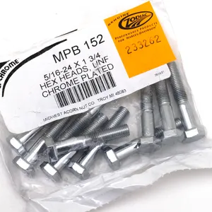 Midwest Acorn Nut Company CHROME PLATED HEX HEAD CAP SCREWS ASSORTMENT