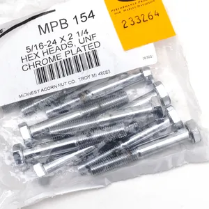 Midwest Acorn Nut Company CHROME PLATED HEX HEAD CAP SCREWS ASSORTMENT