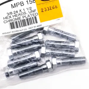 Midwest Acorn Nut Company CHROME PLATED HEX HEAD CAP SCREWS ASSORTMENT