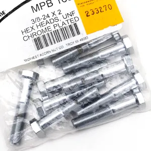 Midwest Acorn Nut Company CHROME PLATED HEX HEAD CAP SCREWS ASSORTMENT