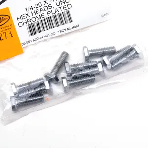 Midwest Acorn Nut Company CHROME PLATED HEX HEAD CAP SCREWS ASSORTMENT