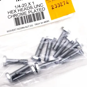 Midwest Acorn Nut Company CHROME PLATED HEX HEAD CAP SCREWS ASSORTMENT