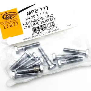 Midwest Acorn Nut Company CHROME PLATED HEX HEAD CAP SCREWS ASSORTMENT