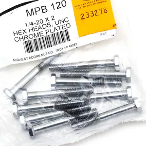 Midwest Acorn Nut Company CHROME PLATED HEX HEAD CAP SCREWS ASSORTMENT