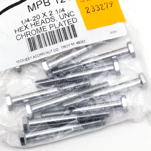 Midwest Acorn Nut Company CHROME PLATED HEX HEAD CAP SCREWS ASSORTMENT