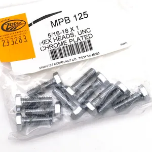 Midwest Acorn Nut Company CHROME PLATED HEX HEAD CAP SCREWS ASSORTMENT