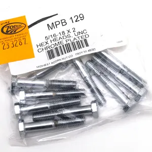 Midwest Acorn Nut Company CHROME PLATED HEX HEAD CAP SCREWS ASSORTMENT