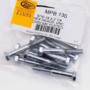 Midwest Acorn Nut Company CHROME PLATED HEX HEAD CAP SCREWS ASSORTMENT