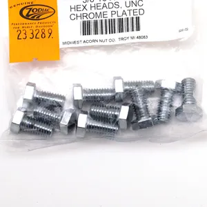 Midwest Acorn Nut Company CHROME PLATED HEX HEAD CAP SCREWS ASSORTMENT