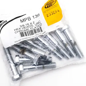 Midwest Acorn Nut Company CHROME PLATED HEX HEAD CAP SCREWS ASSORTMENT