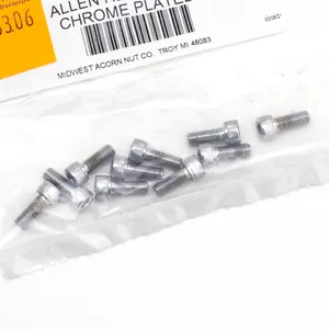 Midwest Acorn Nut Company CHROME PLATED GRADE-8 ALLEN HEAD SOCKET SCREWS