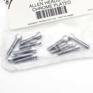 Midwest Acorn Nut Company CHROME PLATED ALLEN HEAD SCREWS ASSORTMENT