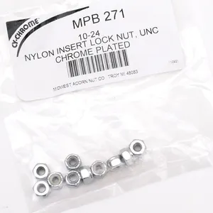 Midwest Acorn Nut Company CHROME NYLOC NUT ASSORTMENT