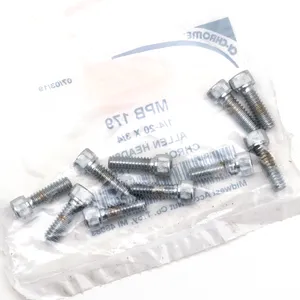 Midwest Acorn Nut Company CHROME PLATED ALLEN HEAD SCREWS ASSORTMENT KNURLED