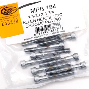 Midwest Acorn Nut Company CHROME PLATED ALLEN HEAD SCREWS ASSORTMENT KNURLED