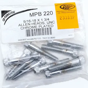 Midwest Acorn Nut Company CHROME PLATED ALLEN HEAD SCREWS ASSORTMENT KNURLED