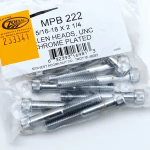 Midwest Acorn Nut Company CHROME PLATED ALLEN HEAD SCREWS ASSORTMENT KNURLED