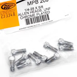 Midwest Acorn Nut Company CHROME PLATED ALLEN HEAD SCREWS ASSORTMENT KNURLED