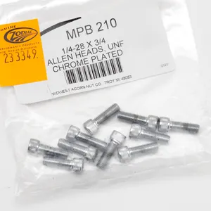 Midwest Acorn Nut Company CHROME PLATED ALLEN HEAD SCREWS ASSORTMENT KNURLED
