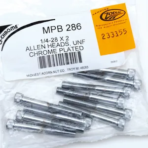 Midwest Acorn Nut Company CHROME PLATED ALLEN HEAD SCREWS ASSORTMENT KNURLED