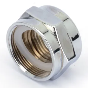 Pingel Enterprise Pingel Power-Flo Petcock Adaptor Nut, 3/8" NPT to 22mm, Chrome