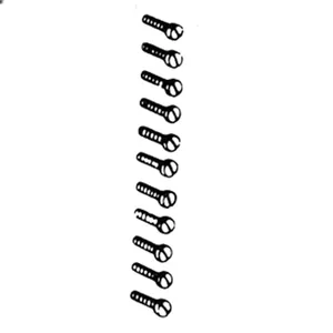 Colony 45CI Transmission Cover Screw Kit, Chrome
