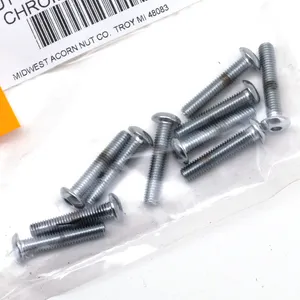 Midwest Acorn Nut Company CHROME PLATED BUTTON HEAD ALLEN SCREWS ASSORTMENT